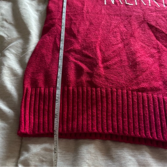 NWT Rae Dunn XS Women’s Festive Holiday Merry Red Cozy Soft Long Sleeve Sweater - Picture 7 of 8